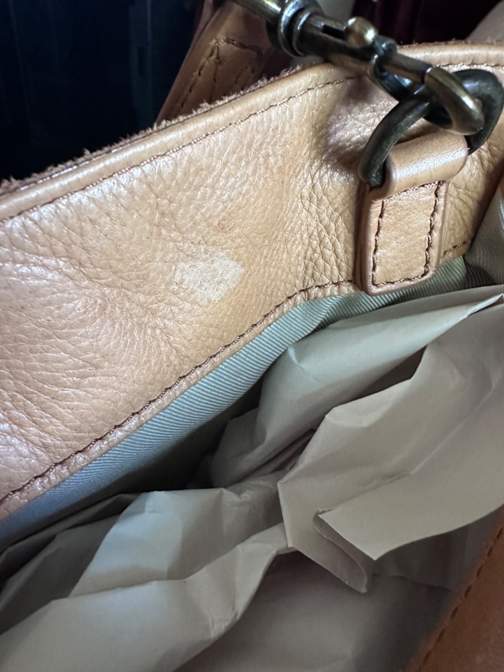 American Leather Co. Lennox Triple Entry Satchel. - Picture 7 of 10